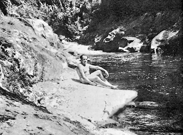 Ted in the river bank