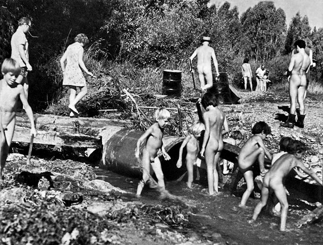 Kids in the creek