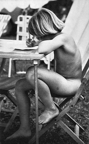 Mark writing his letter